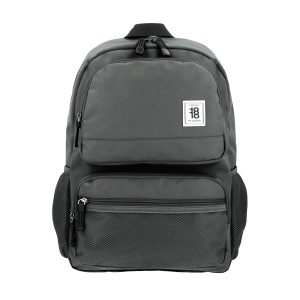 01 Mochila escolar juvenil 1818 by Chenson gris con amplio espacio