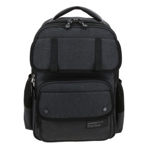 Mochila ejecutiva Chenson Pro negra con múltiples compartimentos