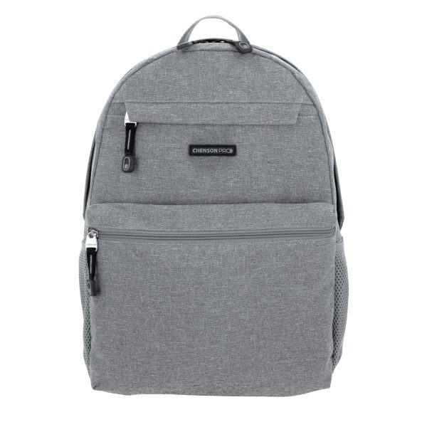 01 Mochila profesional Chenson Pro gris con amplia capacidad para laptop