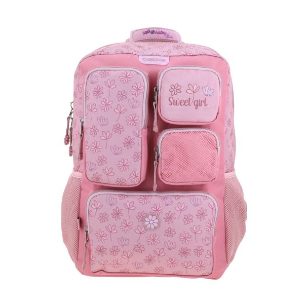Mochila Escolar Happy Girl Rosa | Backpack Infantil Chenson