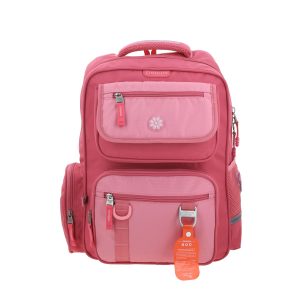 01 Mochila Escolar Happy Girl Rosa para Niña | Chenson