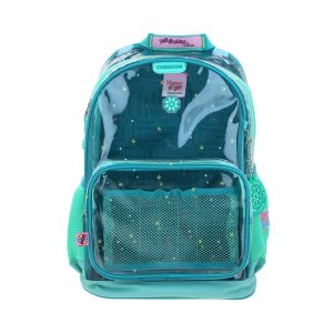 01 Mochila Escolar Happy Girl Turquesa Niña - Resistente PVC