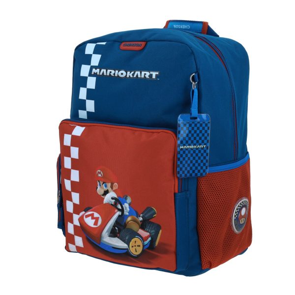 02 Mochila escolar para niño Mario Bros by Chenson color azul duradera