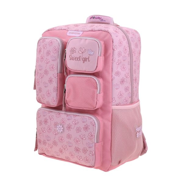 Mochila Escolar Happy Girl Rosa | Backpack Infantil Chenson