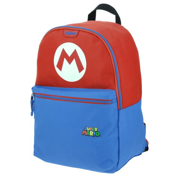 Mochila escolar para niño Mario Bros by Chenson color azul divertida