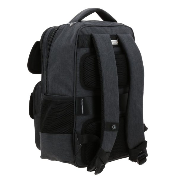 03 Mochila ejecutiva Chenson Pro negra con múltiples compartimentos