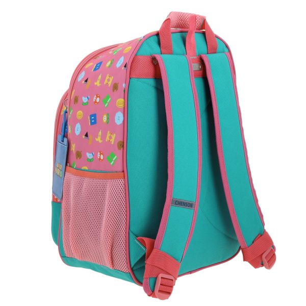 Mochila escolar para niña Mario Bros by Chenson color rosa divertida y duradera