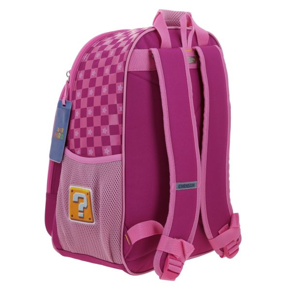 Mochila escolar para niña Mario Bros by Chenson color rosa divertida y segura