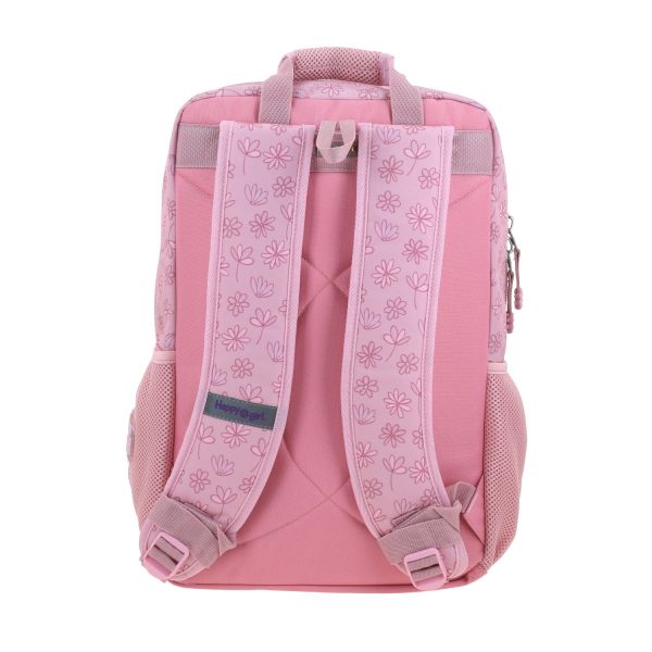 Mochila Escolar Happy Girl Rosa | Backpack Infantil Chenson