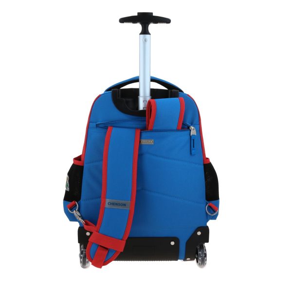 Mochila con Ruedas Mario Bros Azul Chenson Escolar