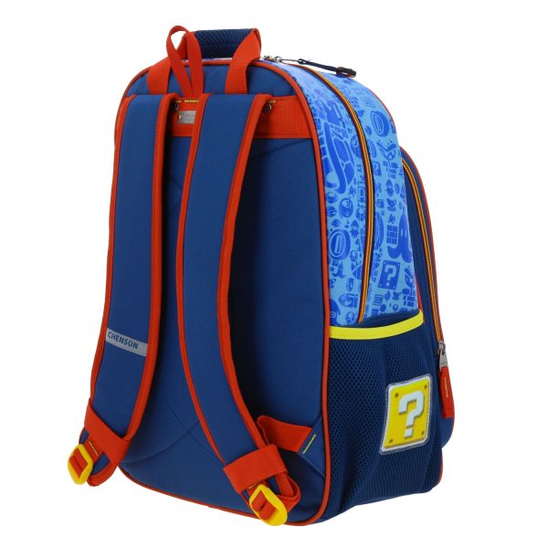 Mochila escolar para niño Mario Bros by Chenson color azul divertida y segura