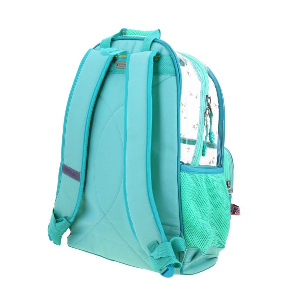 Mochila Escolar Happy Girl Turquesa Niña - Resistente PVC