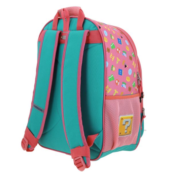 Mochila escolar para niña Mario Bros by Chenson color rosa divertida y duradera
