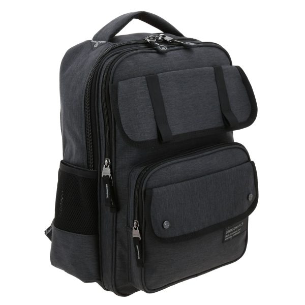 06 Mochila ejecutiva Chenson Pro negra con múltiples compartimentos