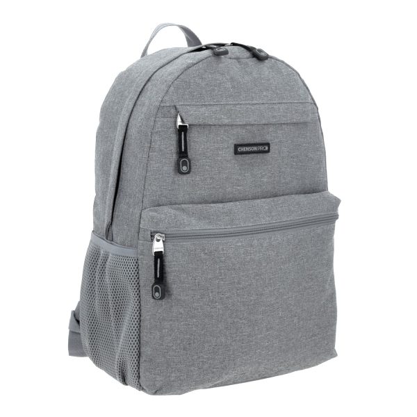 06 Mochila profesional Chenson Pro gris con amplia capacidad para laptop