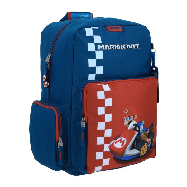 06 Mochila escolar para niño Mario Bros by Chenson color azul duradera