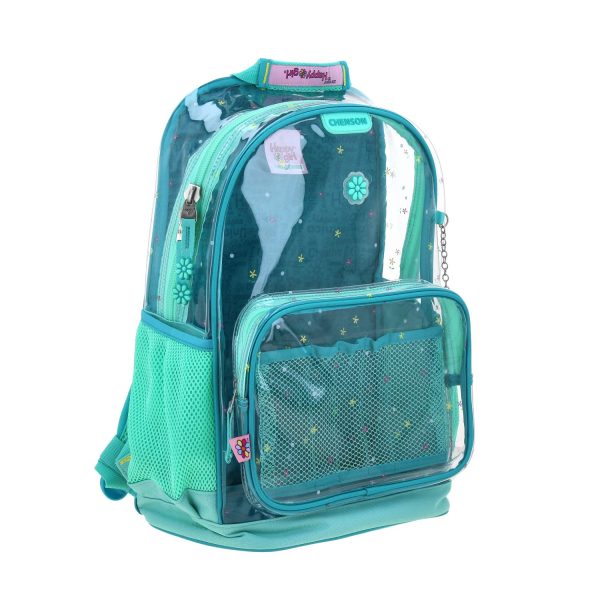 Mochila Escolar Happy Girl Turquesa Niña - Resistente PVC