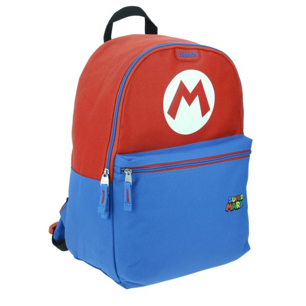 Mochila escolar para niño Mario Bros by Chenson color azul divertida