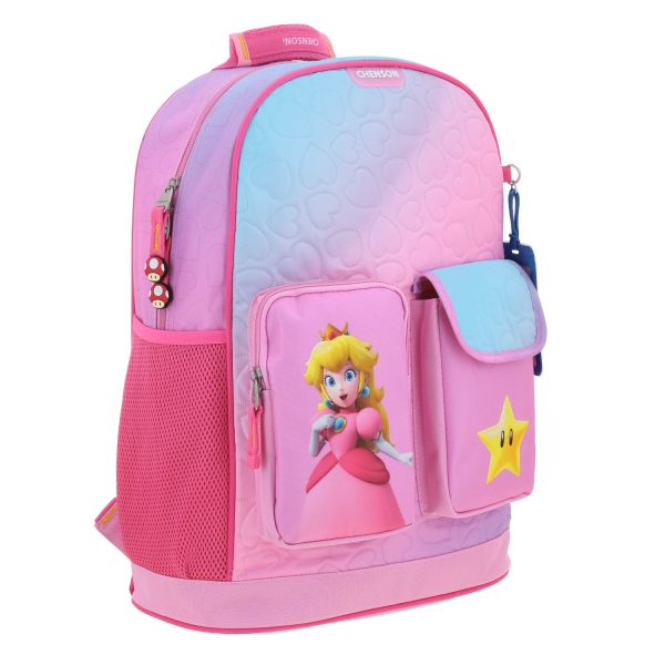 Mochila escolar para niña Mario Bros by Chenson color rosa divertida y segura