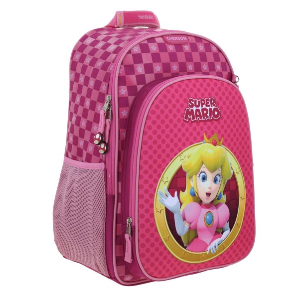 Mochila escolar para niña Mario Bros by Chenson color rosa divertida y segura