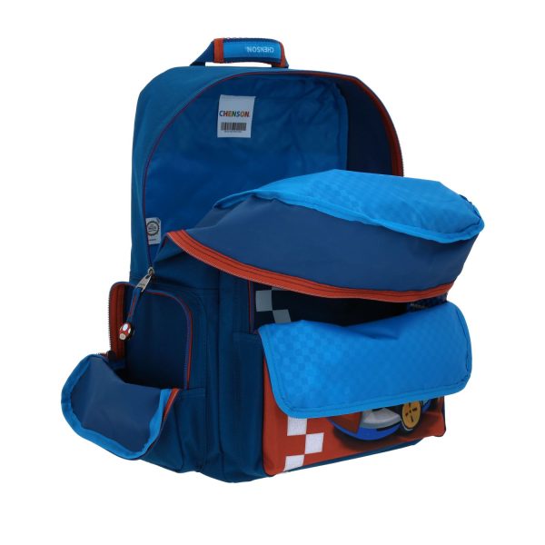 07 Mochila escolar para niño Mario Bros by Chenson color azul duradera