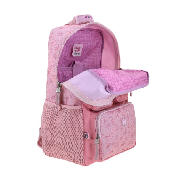 Mochila Escolar Happy Girl Rosa | Backpack Infantil Chenson