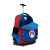Mochila con Ruedas Mario Bros Azul Chenson Escolar