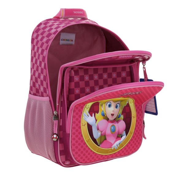 Mochila escolar para niña Mario Bros by Chenson color rosa divertida y segura