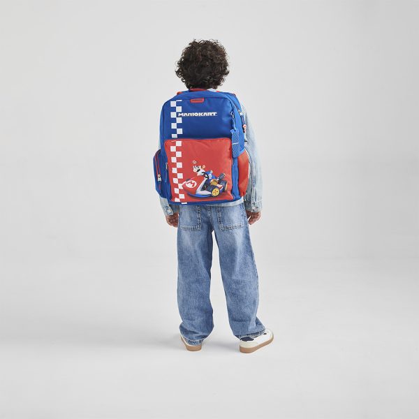 08 Mochila escolar para niño Mario Bros by Chenson color azul duradera