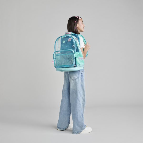 Mochila Escolar Happy Girl Turquesa Niña - Resistente PVC