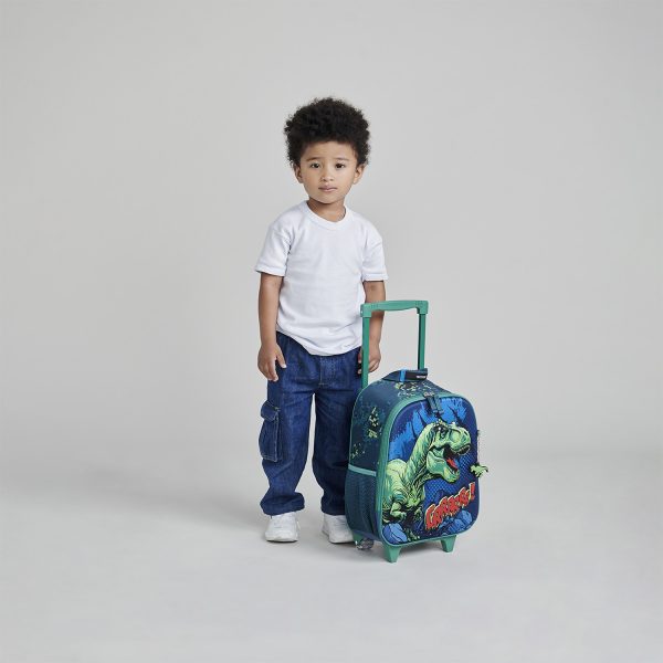 08 Mochila con Ruedas Chenson Original Azul | Escolar Resistente