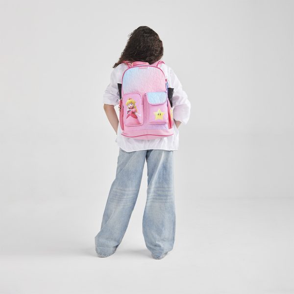 Mochila escolar para niña Mario Bros by Chenson color rosa divertida y segura